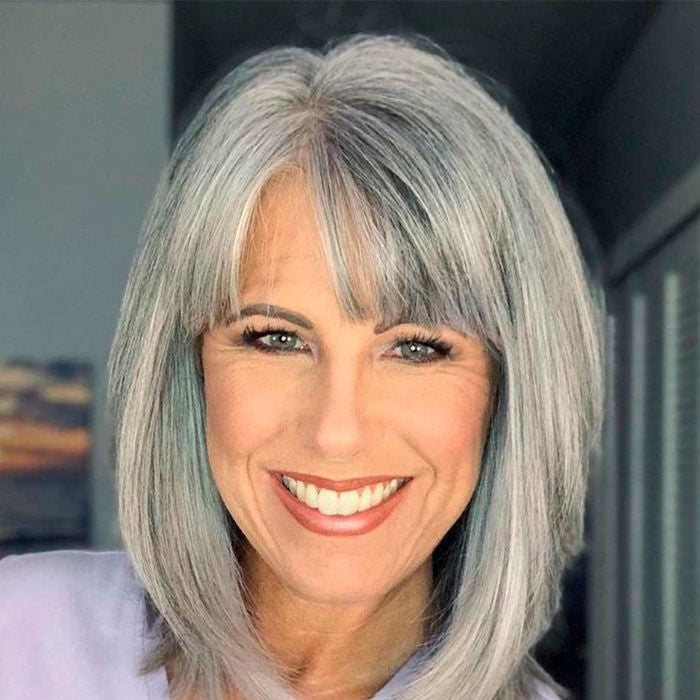 18-24 Inch 4 Clips Natural Hair Toppers with Bangs for Women Adding Hair Volume