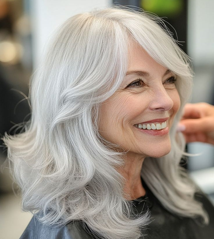 Hot Sale Natural Wavy Hair Topper With Bangs for Thinning Hair