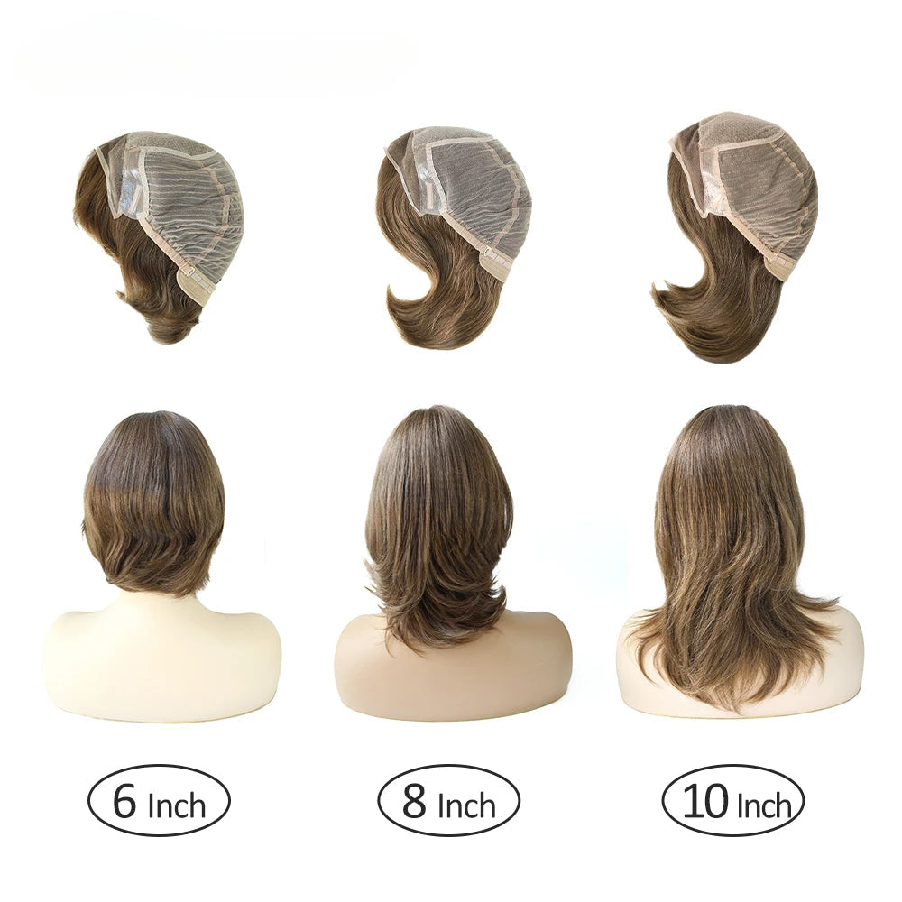 100% European Virgin Hair Wig Silky Straight Short Human Hair French Lace Front Wigs