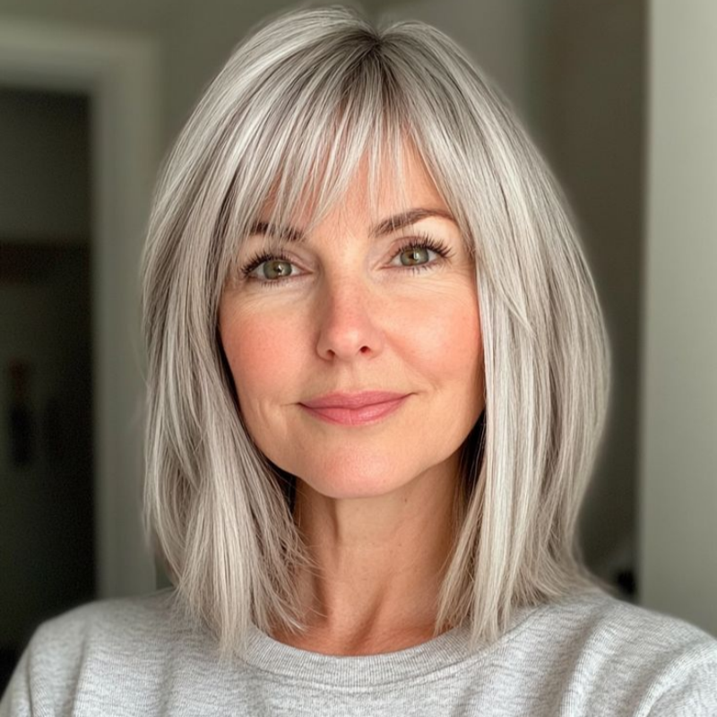 The most popular style of 2025 Younger Hair Topper with Bangs