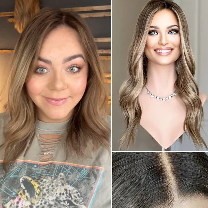 Natural Wavy Hair Topper For Women