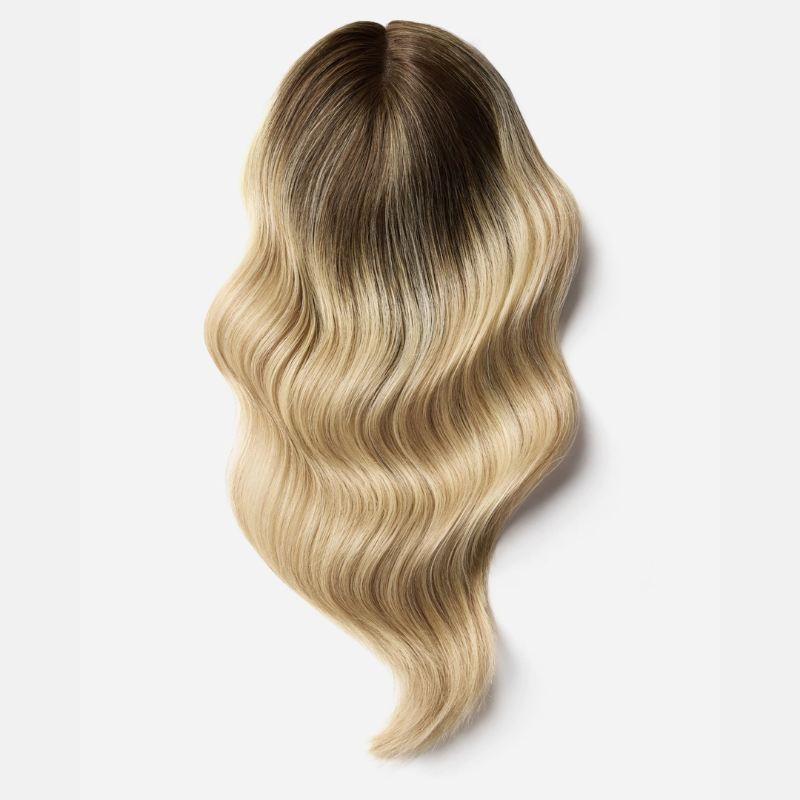 Ombre Balayage Human Hair Topper Without Bangs