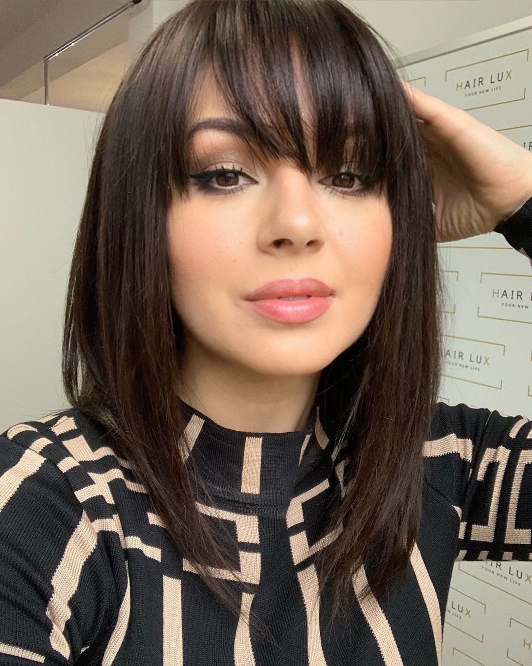 130% Natural Density Clip-In Hair Topper with Bangs