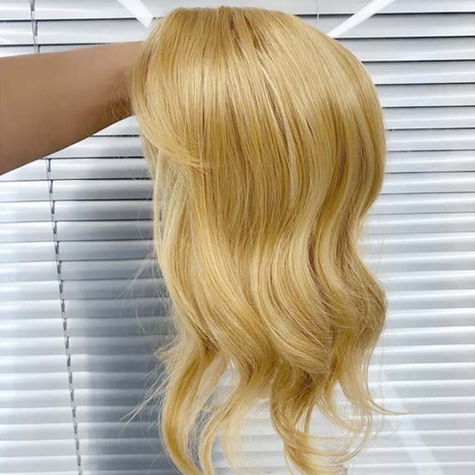 Mid-length Wavy Human Hair Topper for Thinning Hair