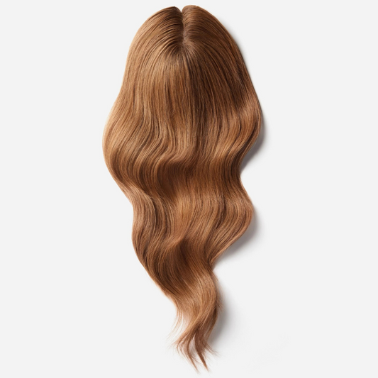 4*5 inches Mono Base Blonde Hair Toppers With Root Human Hair Topper With Bangs