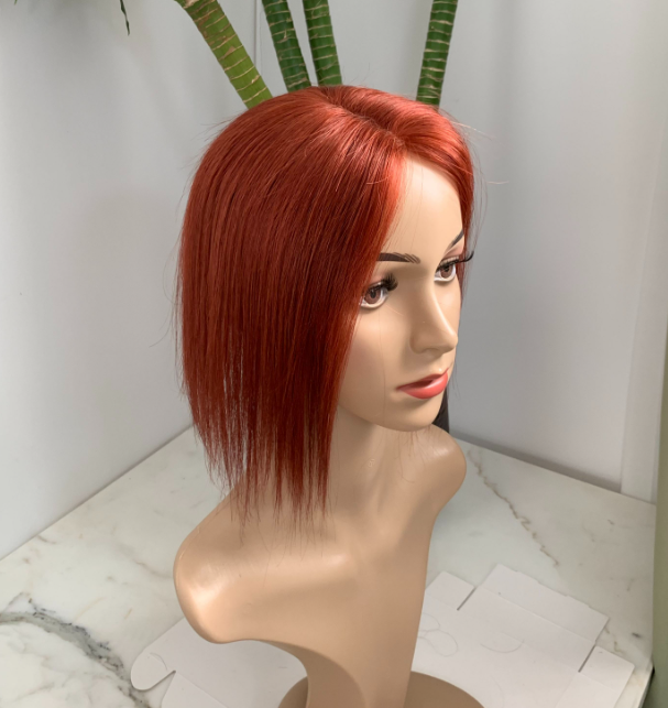 10*12 cm Mono Base Short Straight Human Hair Topper for Women