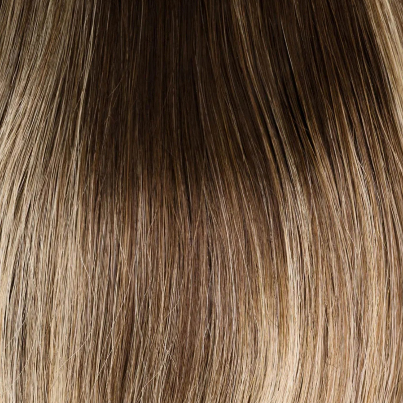 Ombre Balayage 100% Human Hair Topper With Bangs For Woman