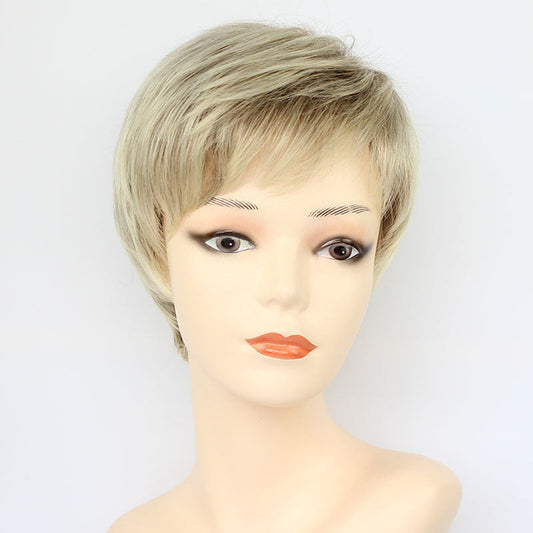 Blonde High Quality Short Wigs for Women Pixie Cut Wigs Natural Layered Hair