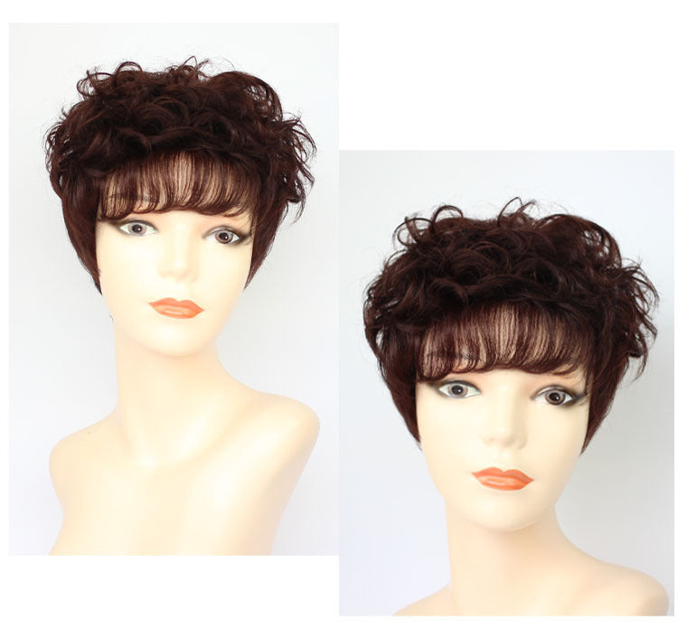 Fashion Wavy Curly Human Hair Wigs for Women