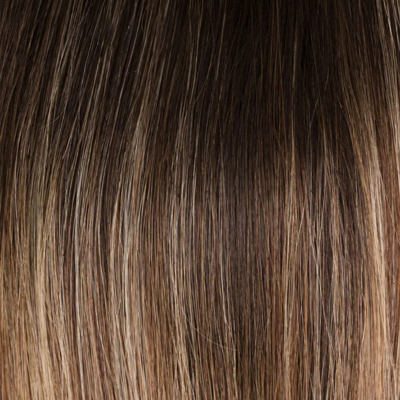 Ombre Balayage Human Hair Topper Without Bangs
