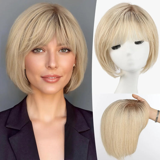 2025 New Breathable&Comfortable Hair Topper with Bangs for Women