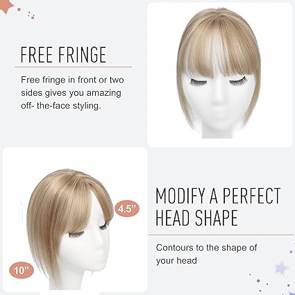 Hot Sale Breathable&Comfortable Hair Topper with Bangs for Women