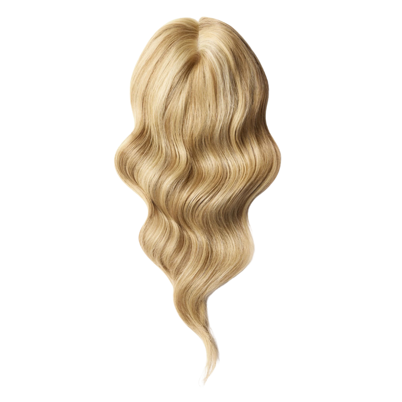 5*5 inches Mono Base Highlight Human Hair Toppers for Women Wavy Hair without Bangs