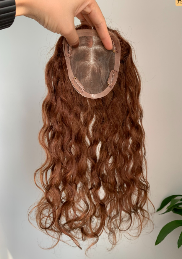 Michelle Elle Tindell Custom:10*12cmVirgin Remy Mono Base Human Hair Topper for Women Hair Topper