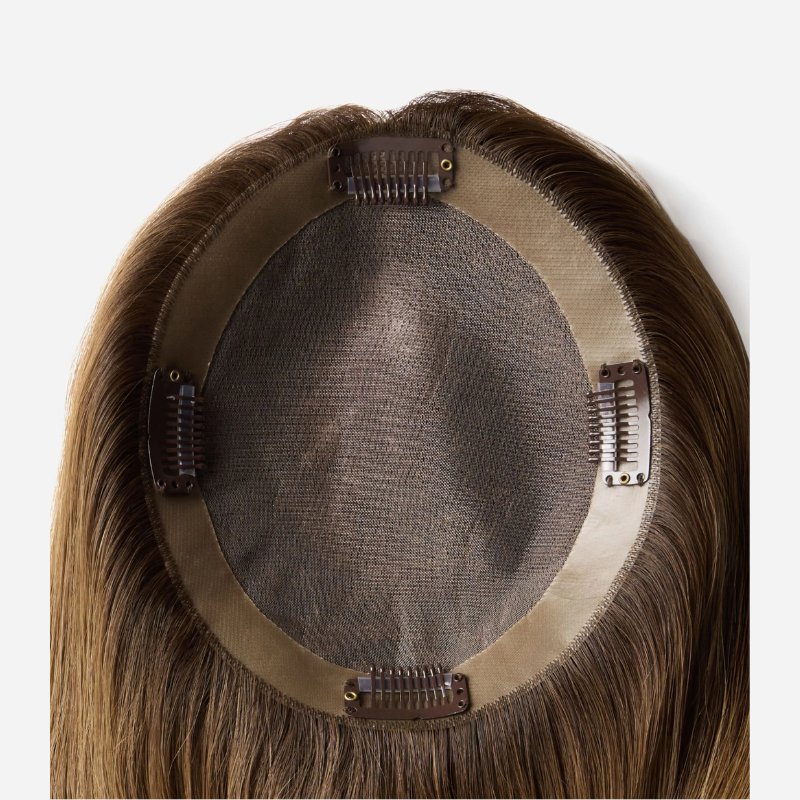 3*6 inches Straight Hair Toppers With Root 100% Remy Human Hair Topper With Bangs