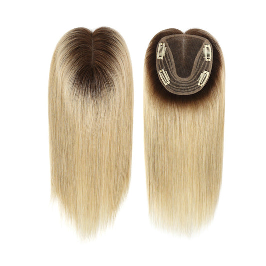 4.5x5-inch Durable Lace Hair Toppers 12" Human Hair Pieces for Women