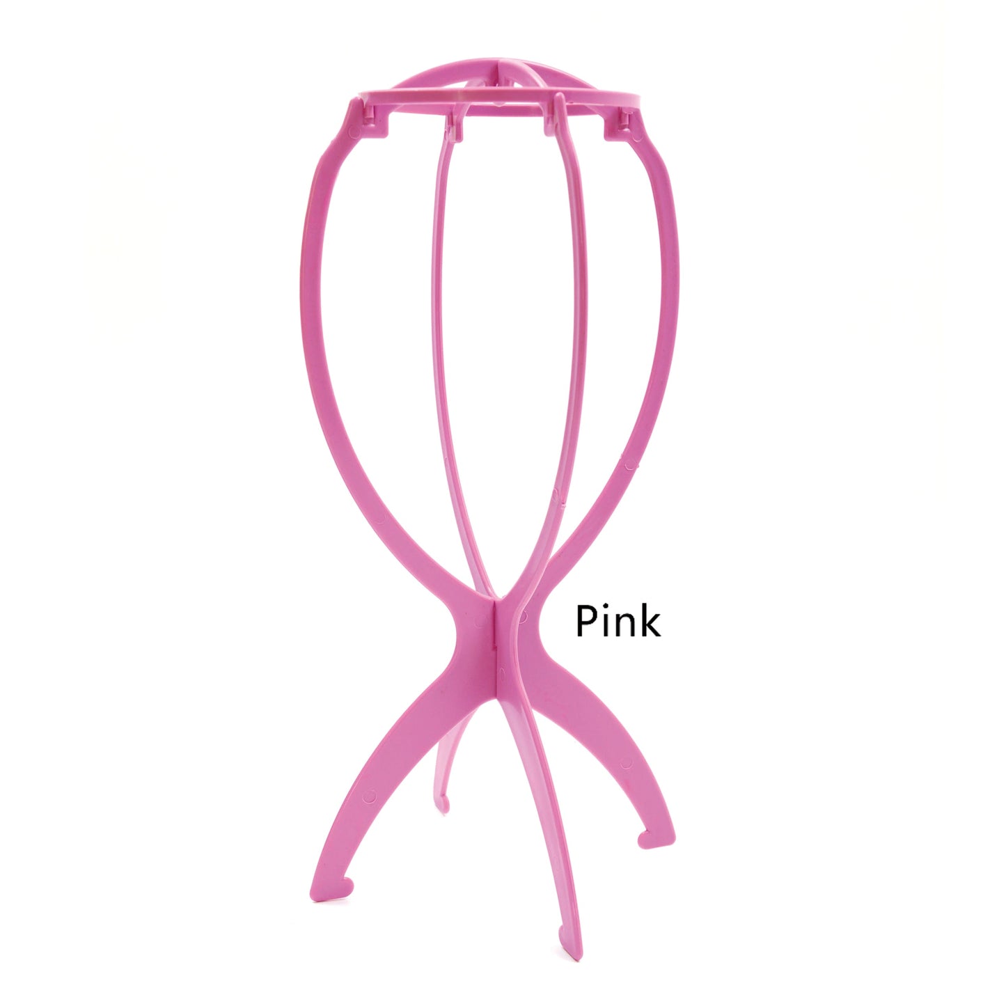 1PC Colorful Ajustable Wig Stands Plastic Hat Display 17x34Cm Portable Folding Wig Stand