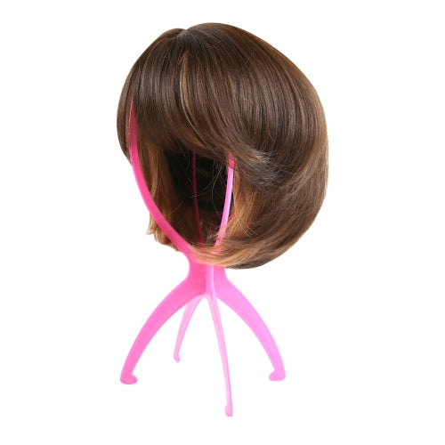 1PC Colorful Ajustable Wig Stands Plastic Hat Display 17x34Cm Portable Folding Wig Stand