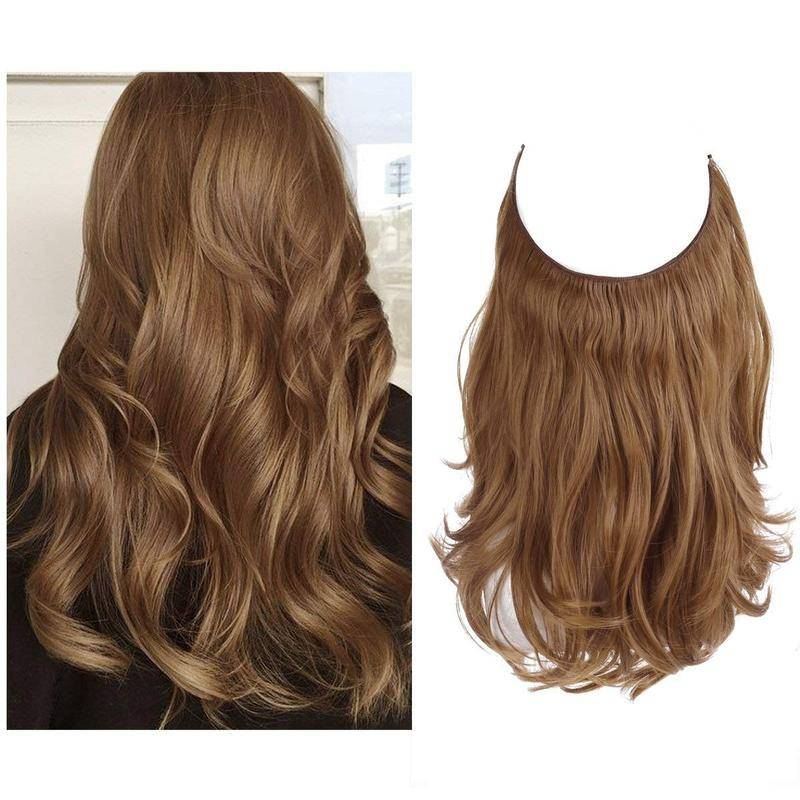Remy Human Halo Hair Extensions Natural Hidden Wire