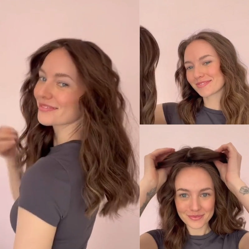 🔥2025 Hot Sale Natural Wavy Hair Topper Perfect Women thinning hair