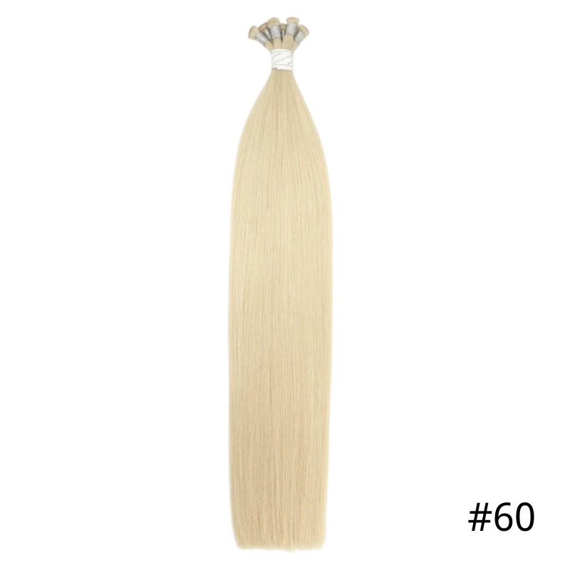 Best Hair Hand Tied Weft Real Human Hair Extensions (#1B)
