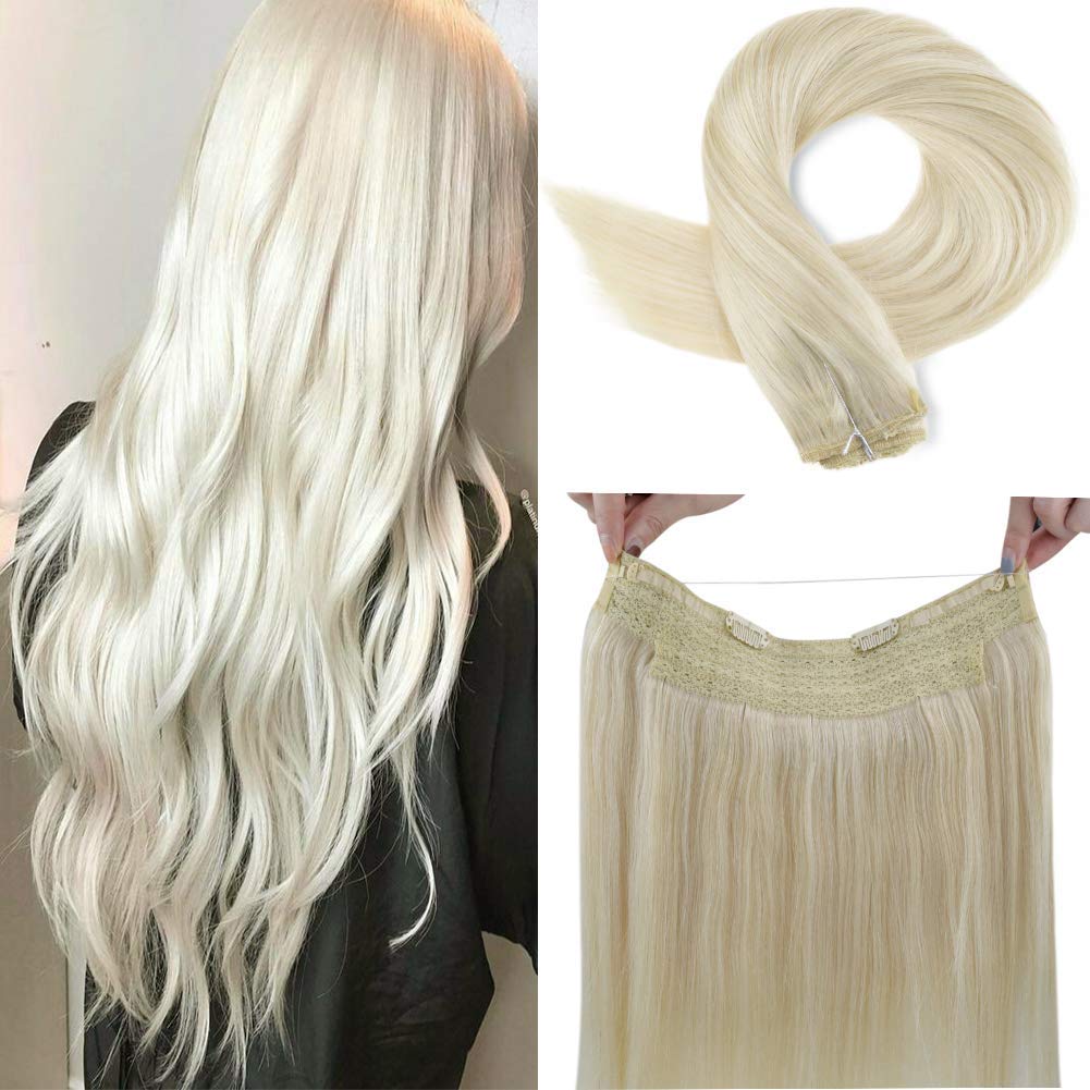 Hight Quality Halo Hair Extension Natural Hidden Wire Adjustable Transparent Wire