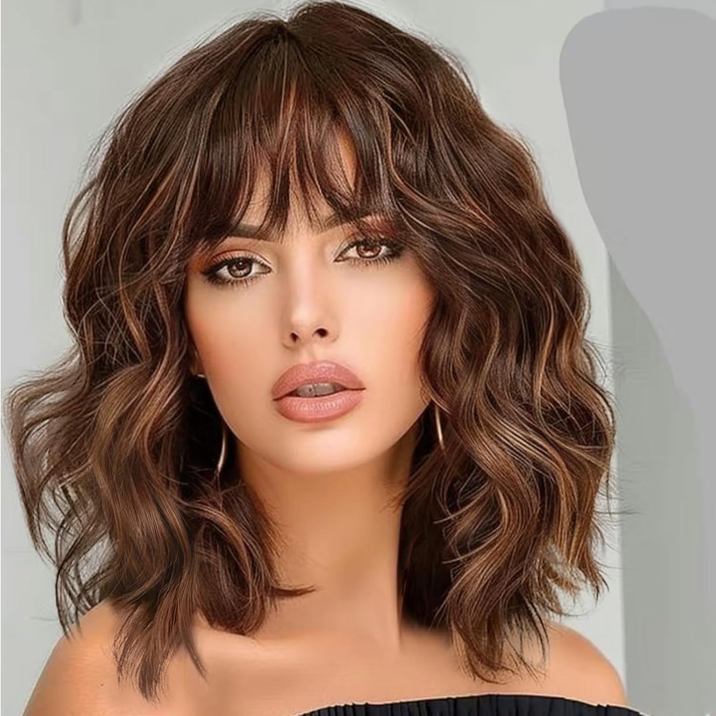 Hot Sale Premium Wavy Hair Topper With Bangs for Thinning Hair – Natural Looking Voluminous Human Hair
