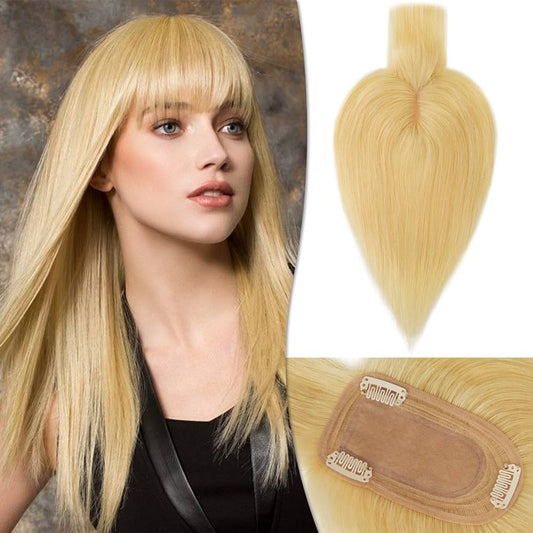 100% Real Human Hair Clip in Topper Hair Pieces for Women