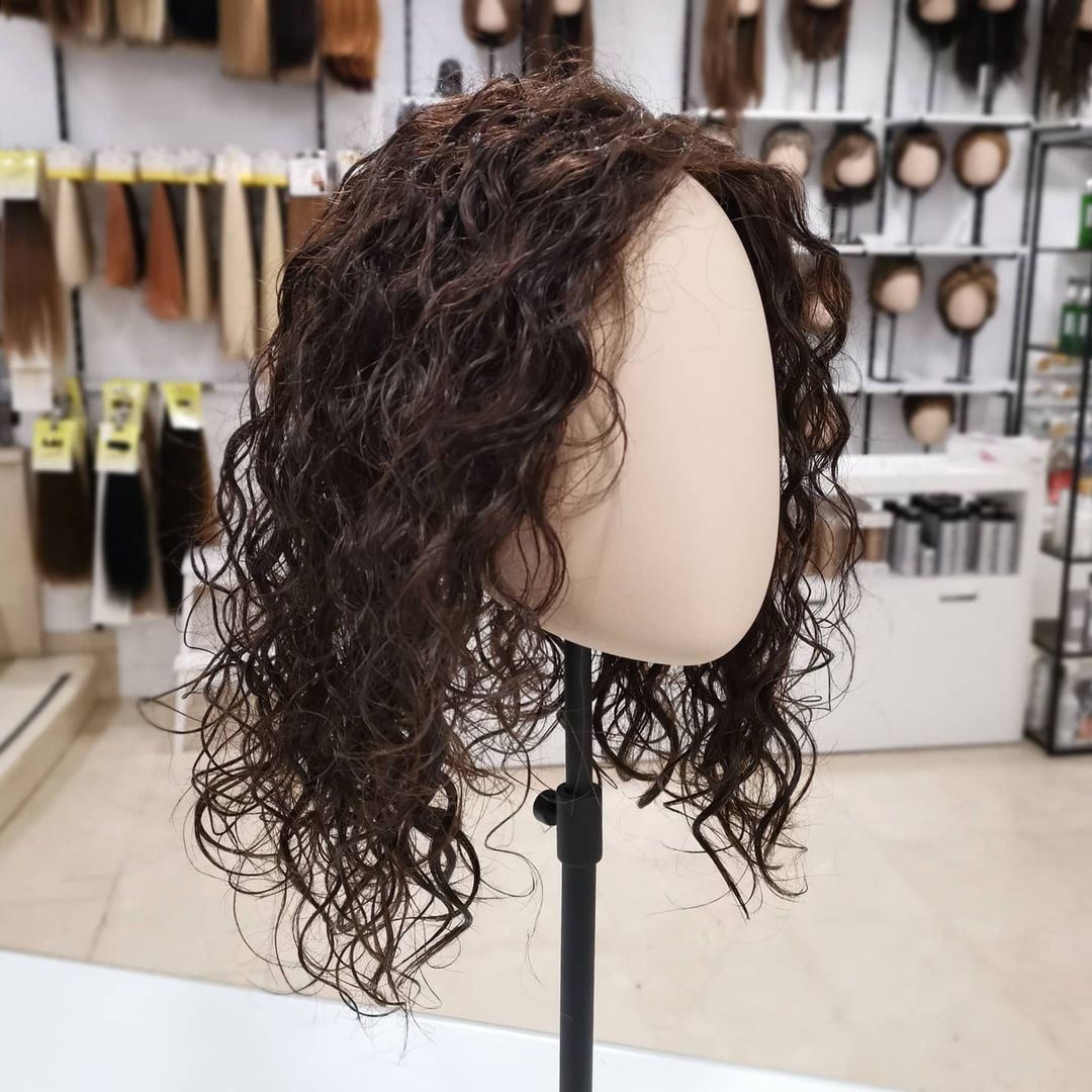 Short Fluffy Curly Clip in Hair Topper for Women