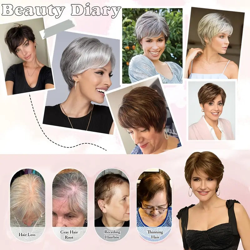 Premium Short Hair Topper for Thinning Hair – Instant Volume Boost