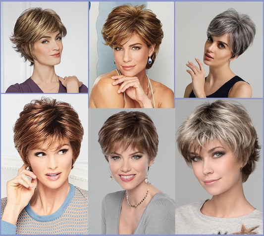 High-quality  Breathable&Natural Short Hair Topper For Women With Thinning Hair
