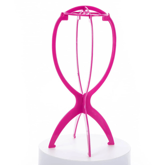 1PC Colorful Ajustable Wig Stands Plastic Hat Display 17x34Cm Portable Folding Wig Stand