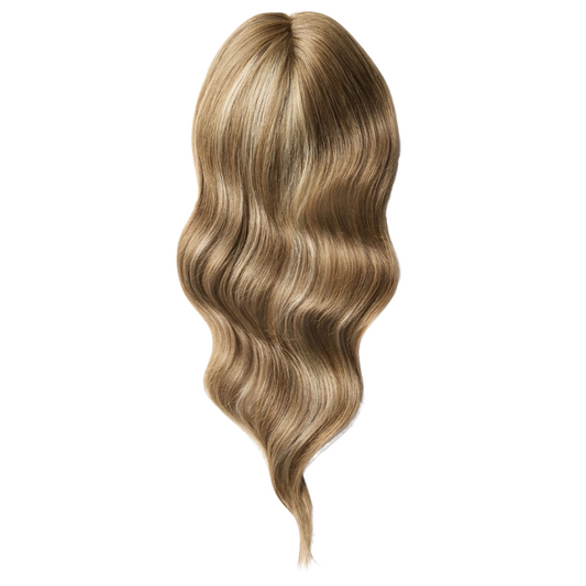 5*5 inches Mono Base Highlight Human Hair Toppers for Women Wavy Hair without Bangs