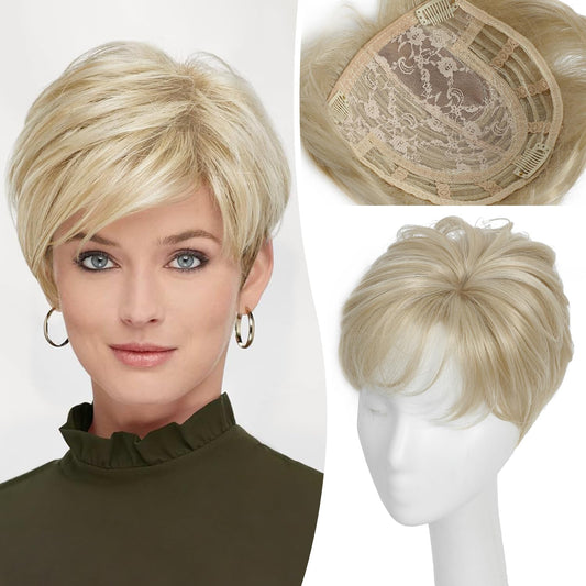 High-Quality Breathable Short Hair Topper for Thinning Hair
