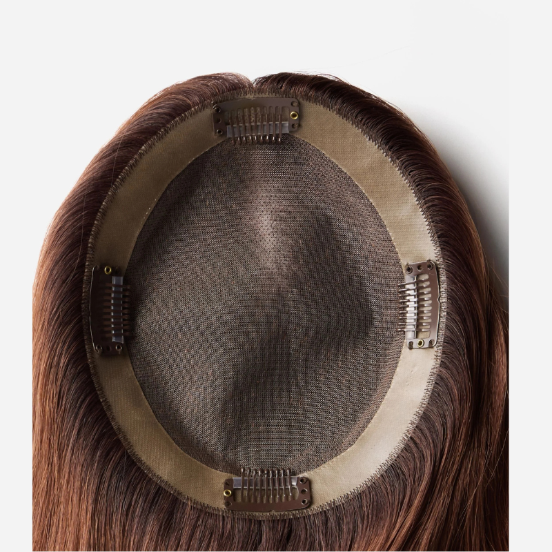 3*6 inches Straight Hair Toppers With Root 100% Remy Human Hair Topper With Bangs
