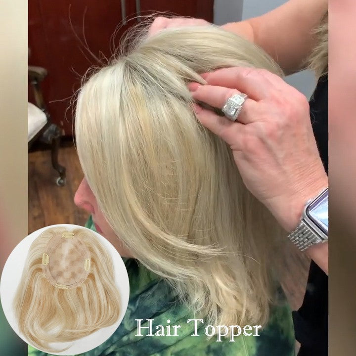 Natural Looking Straight Hair Topper for Women