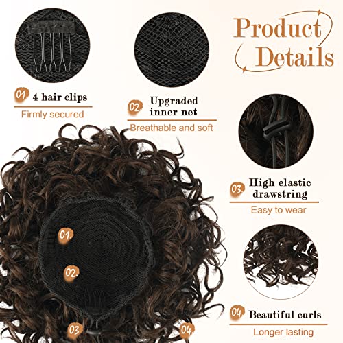 Loose Wave Large Curly Dish Donut Scrunchie Messy Bun Hair Extension