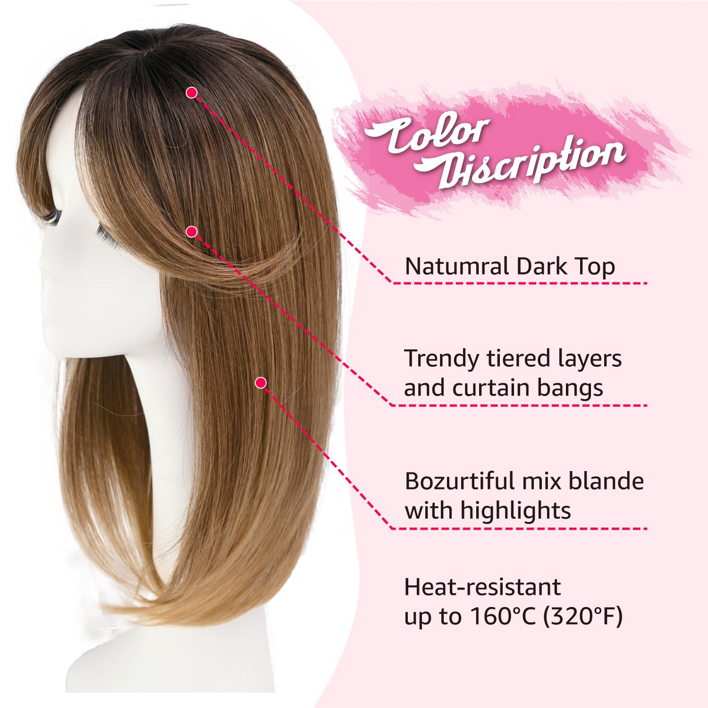 Ladies Slightly Wavy Ends Premium Hair Piece Lace Base Toppers