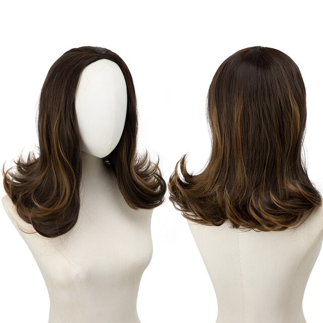 180% Density Half Wig Synthetic None Lace Heat Resistant Wig For Women Hair Wigs