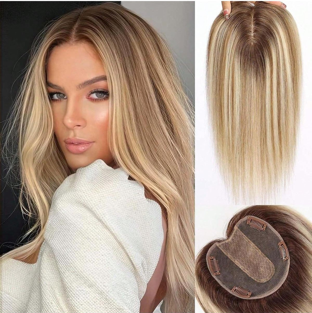 2025 New Lightweight&Breathable Straight Hair Topper For Women With Thinning Hair