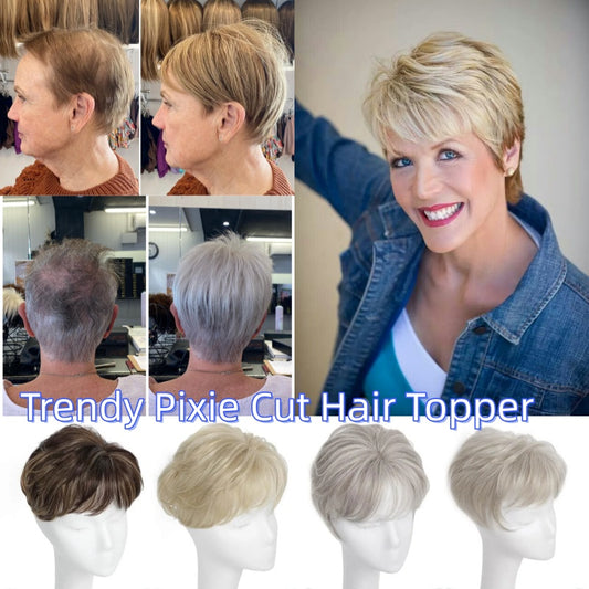 Summer Breathable&comfortable Short Hair Topper For Thinning Hair