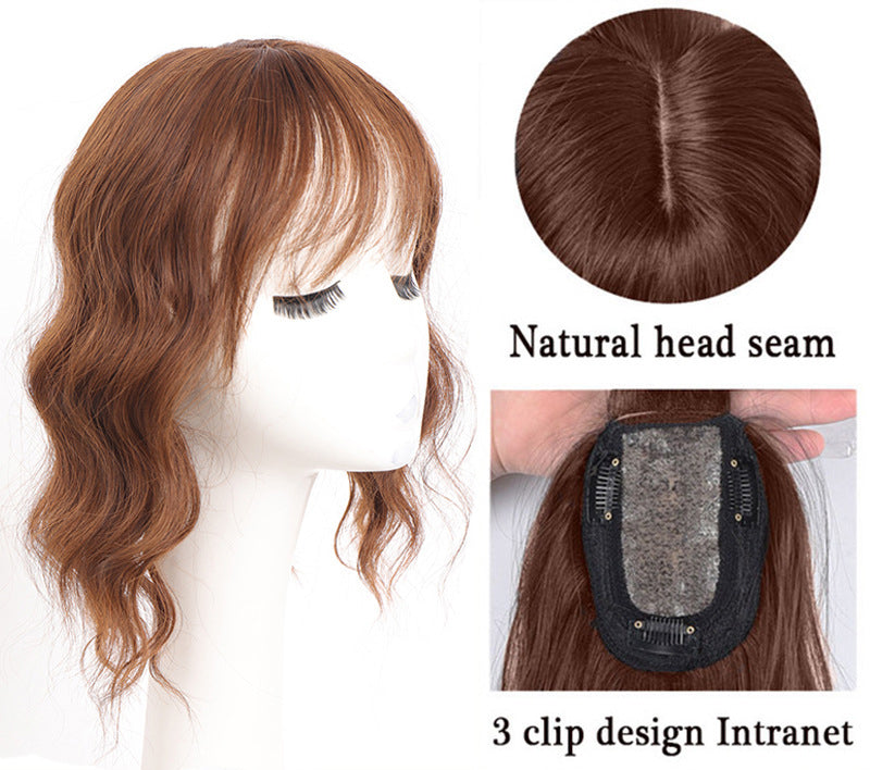 Natural Body Wave Real Hair Topper With Fringers Human Hair Topper With Bangs
