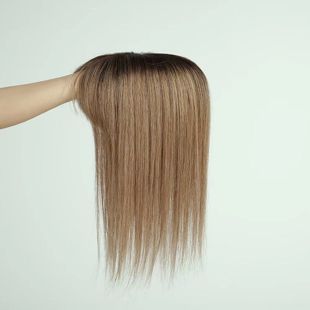 Breathable High Quality Hair Topper with Bangs for Women