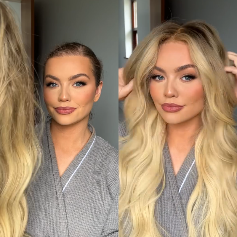 Natural Wavy Hair Topper Perfect for thinning hair Transform Your Look in Just 1 Minute