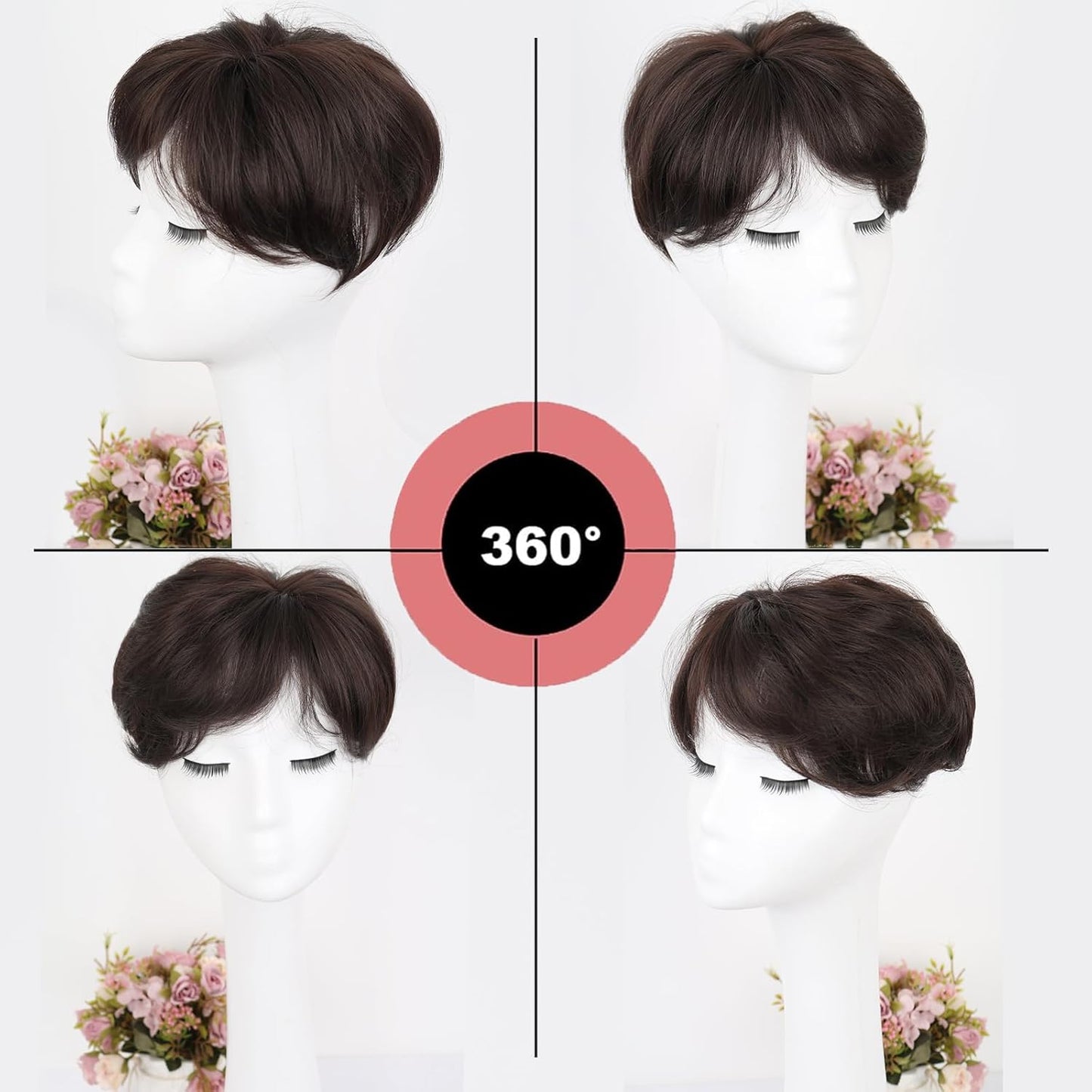 Summer Hot Sale Breathable Short Hair Topper for Thinning Hair