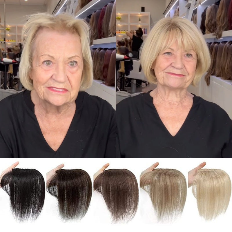 The most popular style of 2025 Younger Hair Topper with Bangs