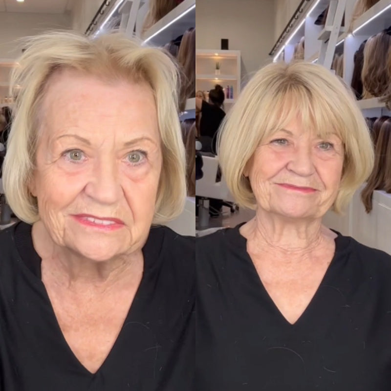 The most popular style of 2025 Younger Hair Topper with Bangs
