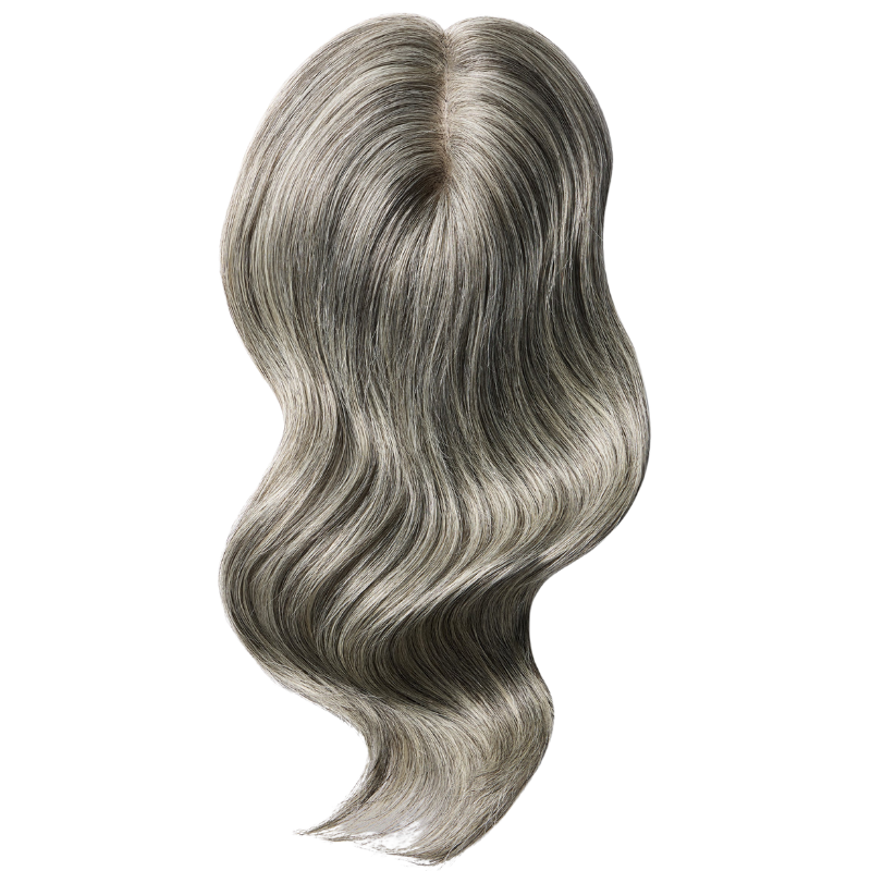Mid-length Wavy Human Hair Topper for Thinning Hair