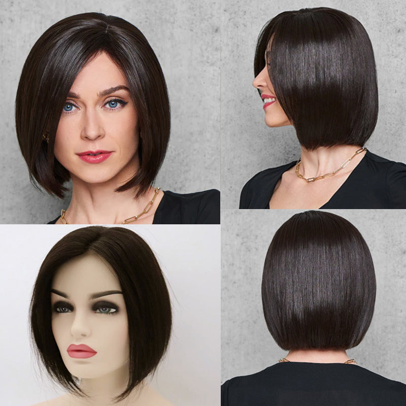 US Clearance Sale: Human Hair Clip-In Topper, Silk Base Made with Real Human Hair.