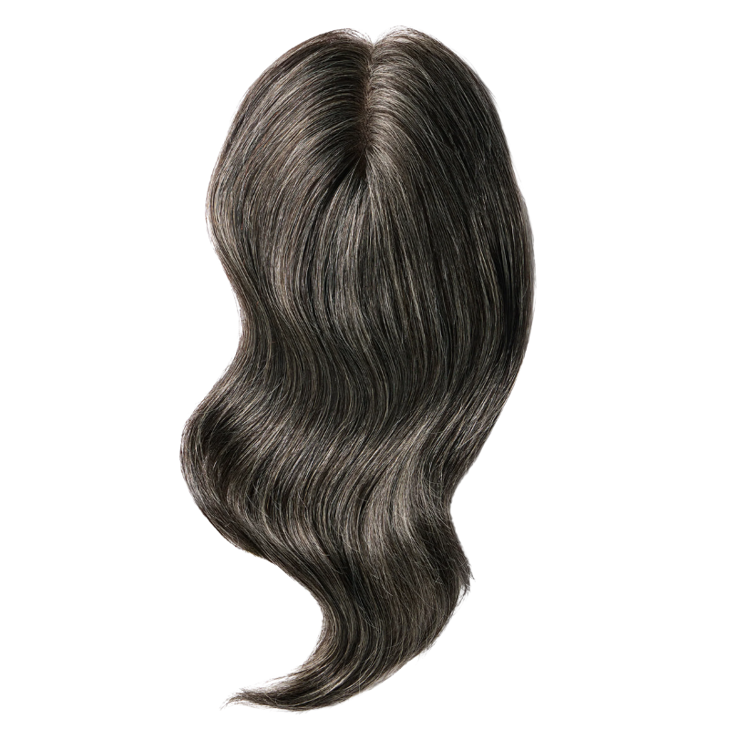 Mid-length Wavy Human Hair Topper for Thinning Hair